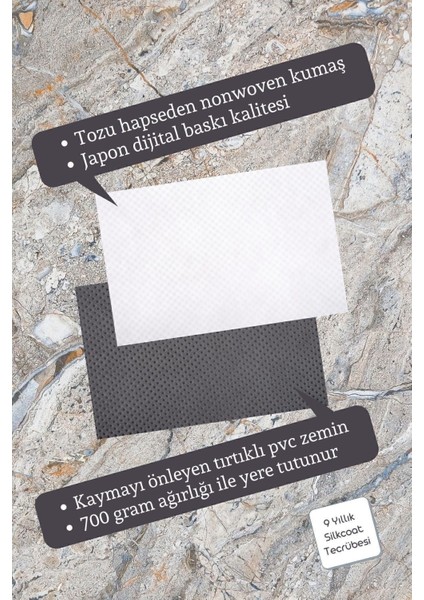 Dijital Baskı Dekoratif Home Kahverenk Kapı Önü Paspası