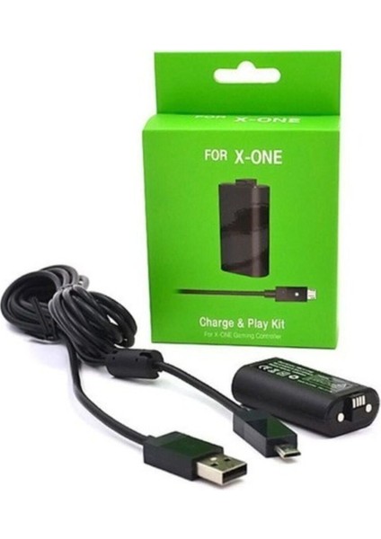 Microsoft Xbox One S Gamepad Şarj Kit Şarjlı Batarya USB