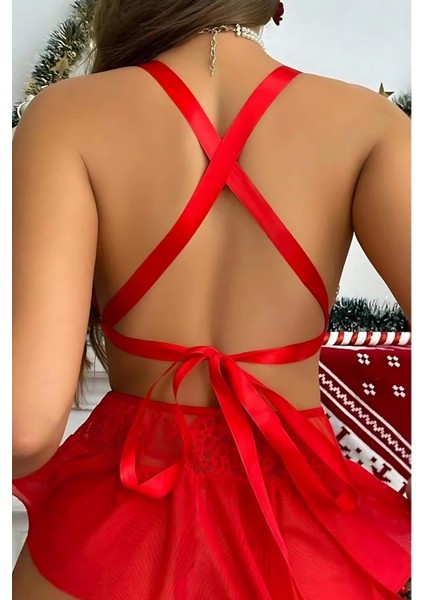 Modlive Kırmızı Etek Modeli Sütyen Etek Takım Modelleri 52113