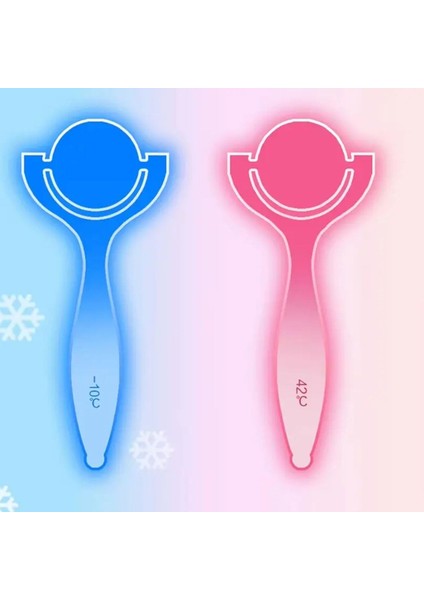 Face Ice Roller Sıcak ve Soğuk Gua Sha Yüz Masaj Silindiri Pembe Renk fırsatları