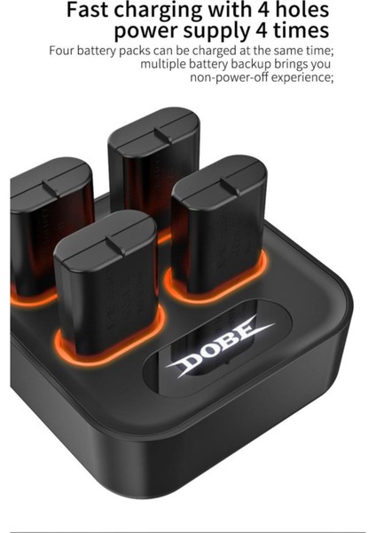Xbox Series S x Batarya Şarj Dock + 4 Adet Pil Dahil