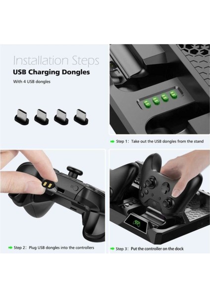 Xbox One Stand Fanlı Şarj Göstergeli Dock Xbox One x S modelleri