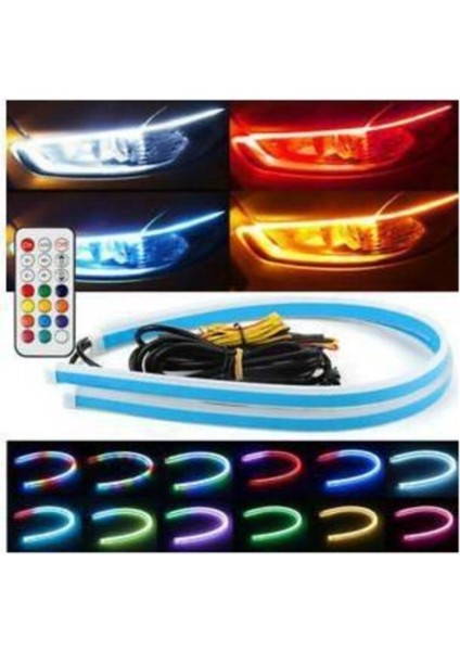 12 Ledli Araç Içi Rgb LED Kumandalı Müzik Sesine Duyarlı Çokledli
