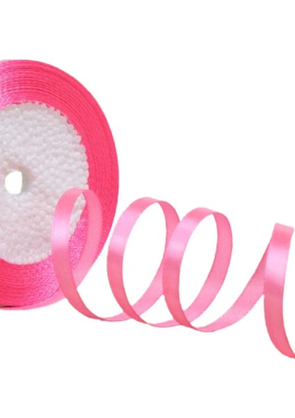 Saten Kurdele 6 mm Şeker Pembe 10 Metre