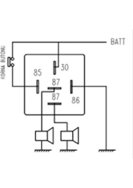 Titreyen Korna Rölesi (Kesici Röle) 12 Volt 30 Amper 5 Uçlu