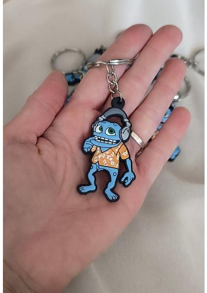 Anahtarlık 6 Adet Sevimli Crazy Frog Araba Çanta Cüzdan Süsü fiyatları