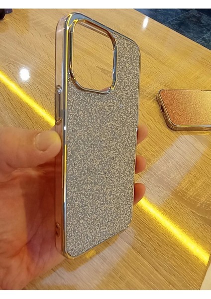 iPhone 15 Pro Max Taşlı Kapak Içi Karbon Hologramlı Darbe Korumalı Kılıf