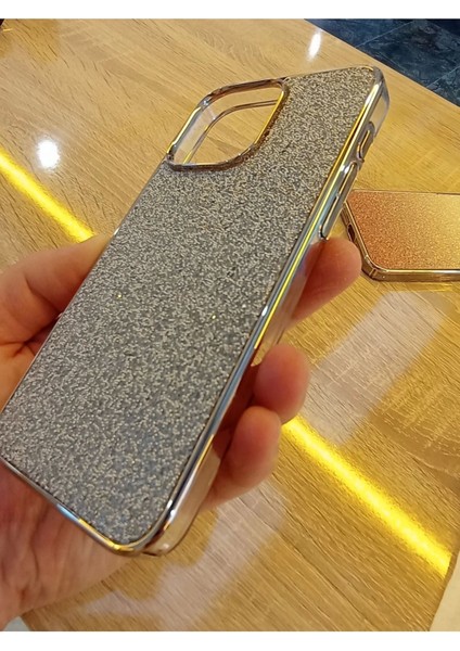 iPhone 15 Pro Max Taşlı Kapak Içi Karbon Hologramlı Darbe Korumalı Kılıf