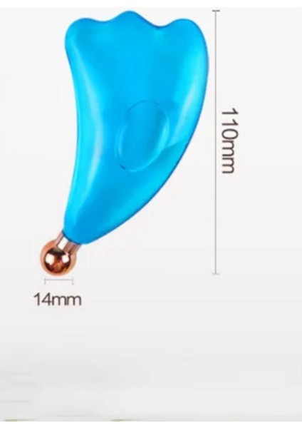 Face Ice Roller Sıcak ve Soğuk Yüz Masaj Gua Sha Aparatı Mavi Renk