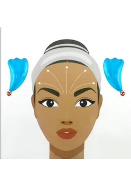 Face Ice Roller Sıcak ve Soğuk Yüz Masaj Gua Sha Aparatı Mavi Renk