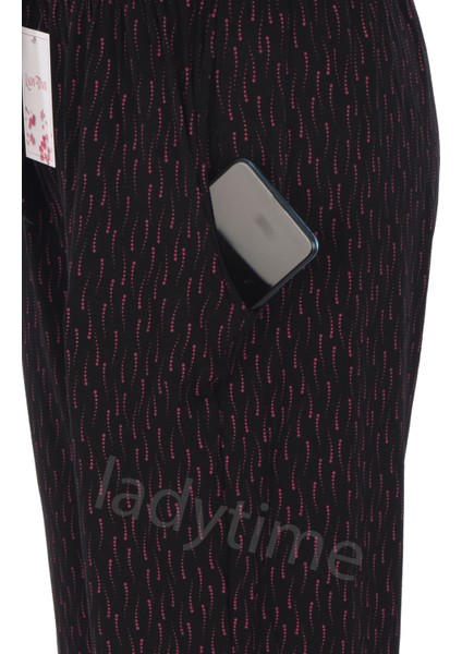 Vip Lüx Cepli Viskon Kadın Pijama Altı ZE27