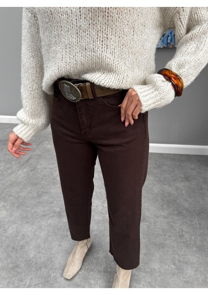 Acı Kahve Paça Kesik Orj Jean modelleri