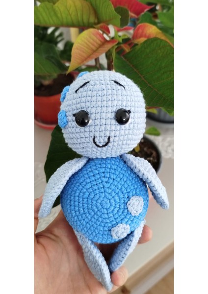Mavi Renkli Tosbik Kaplumbağa, Tosbağa Amigurumi Örgü