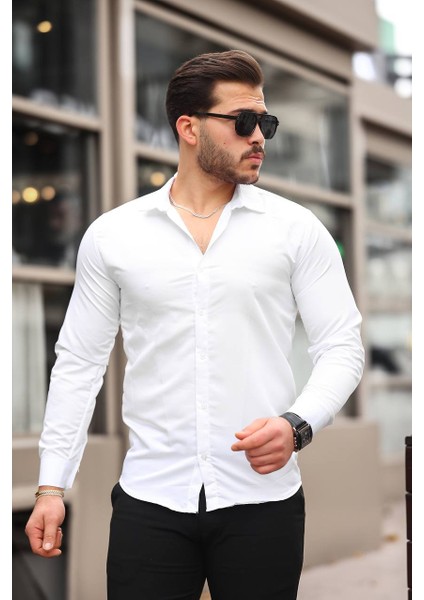 Slim Fit Şık Damatlık Klasik Gömlek