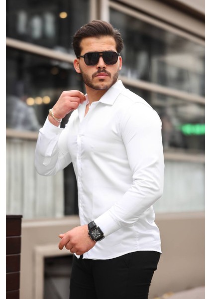 Slim Fit Şık Damatlık Klasik Gömlek