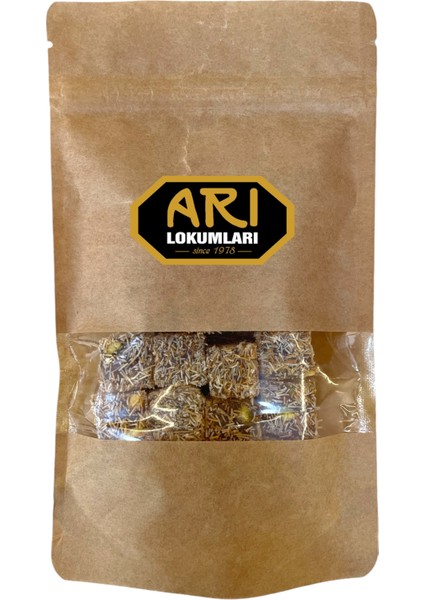 Kadayıf Kaplamalı Çifte Kavrulmuş Antep Fıstıklı Lokum 250 gr