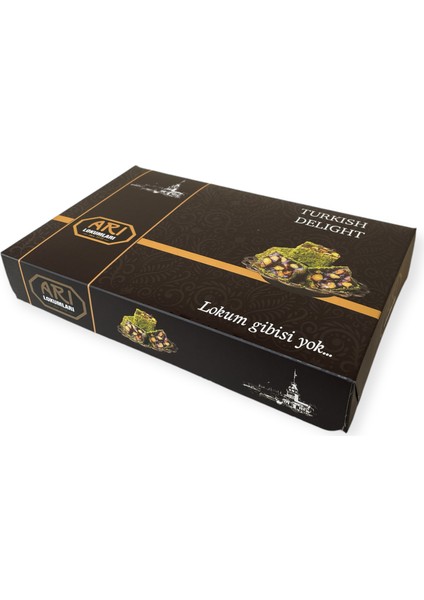 Kadayıf Kaplamalı Çifte Kavrulmuş Antep Fıstıklı Lokum 250 gr