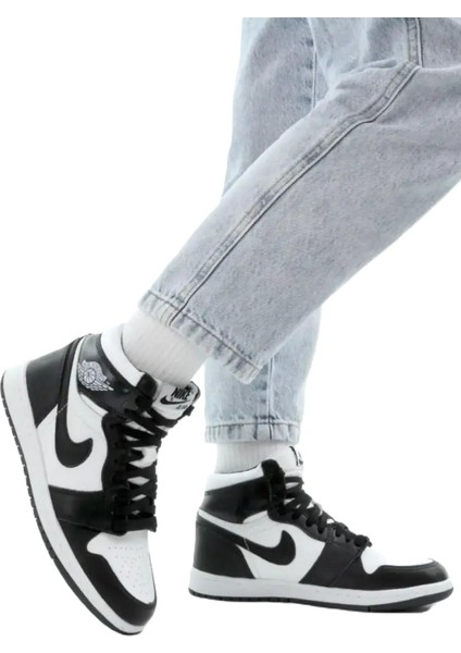 Air Jordan 1 Mid Erkek Deri Bilekli Günlük Spor Ayakkabı