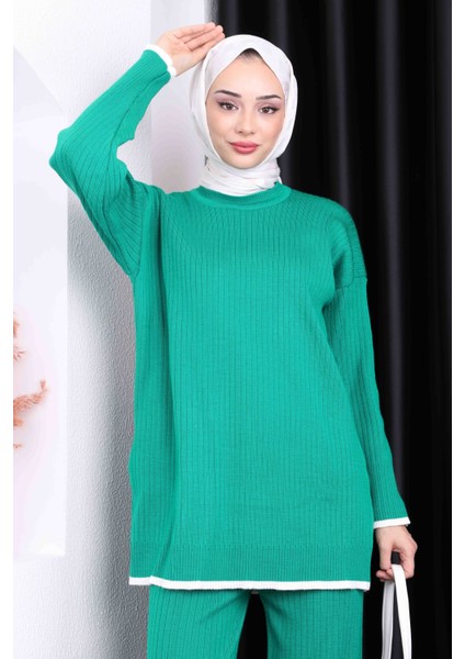Yeşil Pantolonlu Triko Takım modelleri
