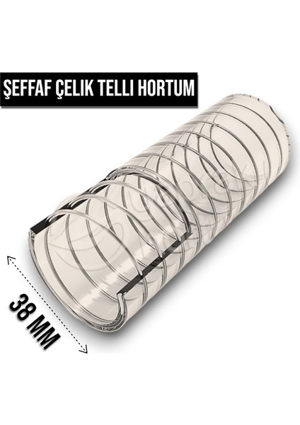 Hortum Şeffaf Telli 38 mm