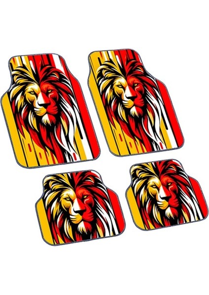 Aslan Baskılı Pvc Halı Paspas Üniversal Uyumludur