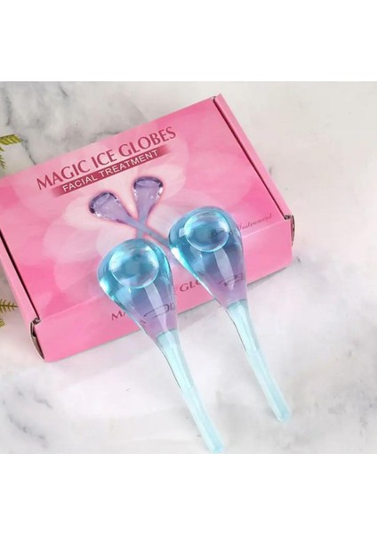 Face Ice Roller Gua Sha Çiftli Yüz Buz Masaj Topu Mavi Renk fiyatları