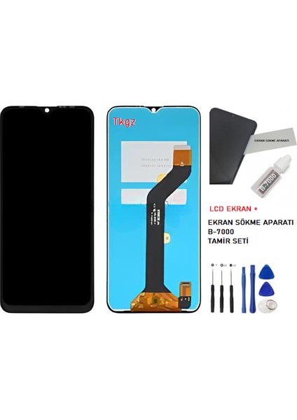 Tecno Spark 6 Go LCD Ekran Dokunmatik + B7000 + Tamir Seti