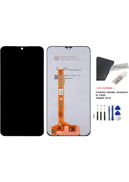 Vivo Y17 LCD Dokunmatik Ekran + B7000 + Tamir Seti