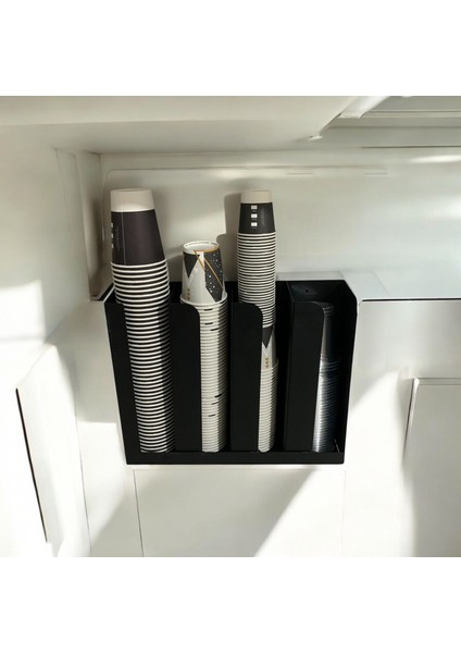 4 Bölmeli Karton,plastik Bardak Kapak Standı