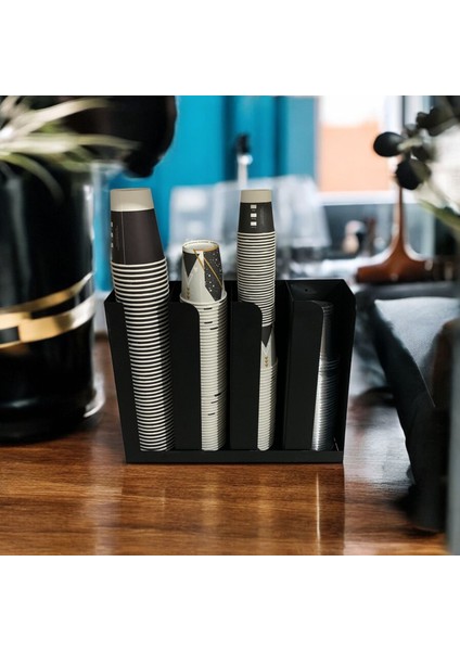 4 Bölmeli Karton,plastik Bardak Kapak Standı