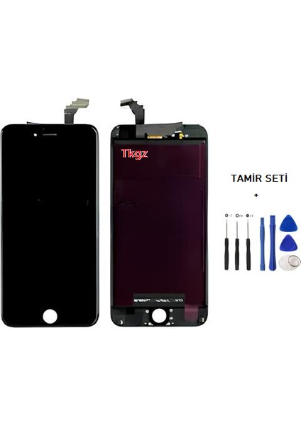 - iPhone 6 PLUS Lcd Ekran Dokunmatik -A- Kalite (LW MARKA) SİYAH + TAMİR SETİ