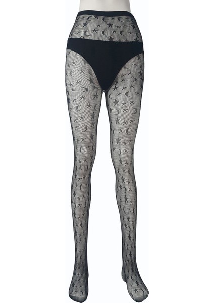 Ay ve Yıldız Desenli Kadın Külotlu Çorap indirimleri