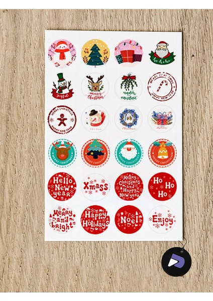 Yılbaşı Hediye Paketi Seti, 4'Lü Yeni Yıl Tebrik Kartı, Yılbaşı Zarf,Sticker,Kartpostal Kırmızı Zarf fırsatları