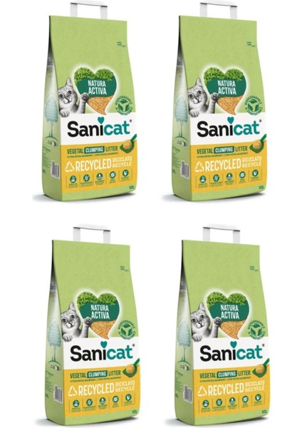 Natura Activa Topaklanan Kokusuz Kedi Kumu 10 Lt. x 4 Paket