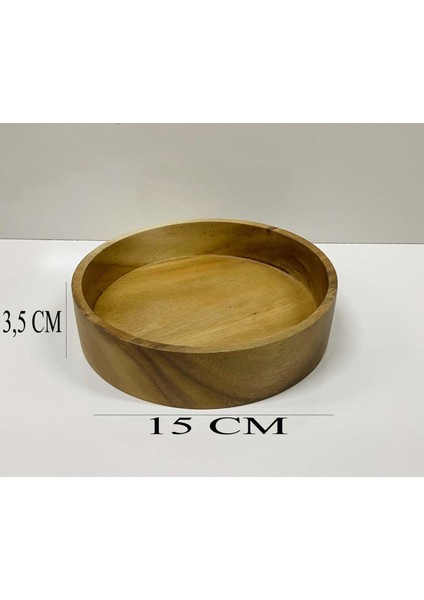 Ahşap Sunumluk Kase 15 cm