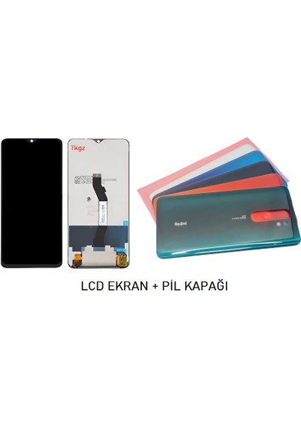 Xiaomi Redmi Note 8 Pro LCD Ekran + Arka Kapak Beyaz