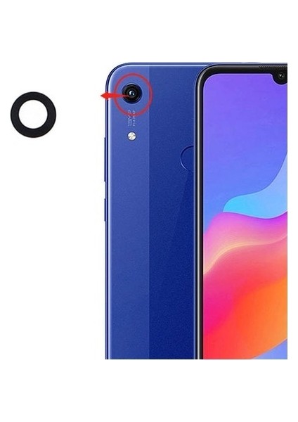 Honor 8A Arka Kamera Camı Lens Yapışkanlı