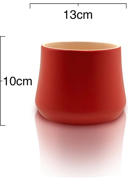 Seramik Saksı - 4'lü Sırlı Saksı- 10 cm x 13 cm