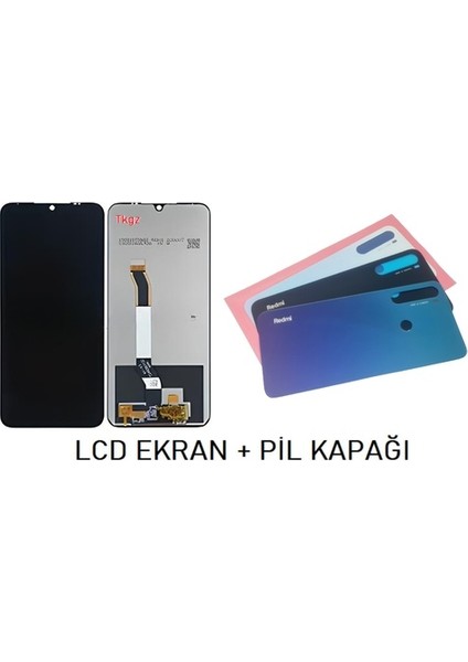 Xiaomi Redmi Note 8 LCD Ekran + Arka Kapak Siyah