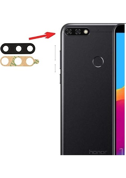 Honor 7c Arka Kamera Camı Lens Yapışkanlı