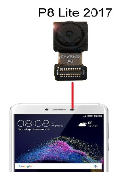 Huawei Uyumlu P9 Lite 2017 ÖN Kamera