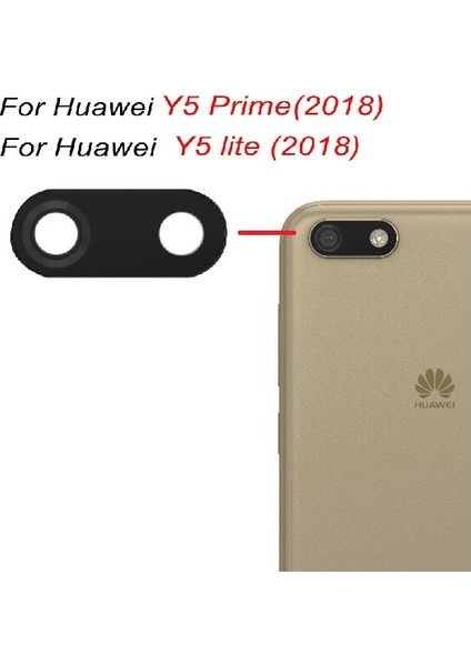 Huawei Uyumlu Y5 2018 Arka Kamera Camı Lens Yapışkanlı