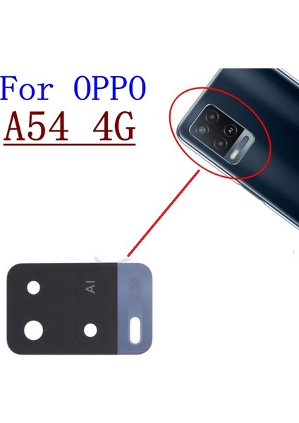Oppo A54 Arka Kamera Camı Lens Yapışkanlı