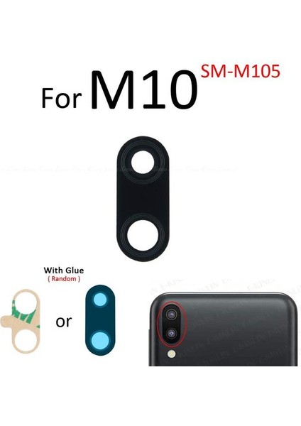 Samsung Galaxy M10 Arka Kamera Camı Lens Yapışkanlı