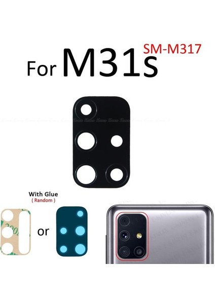 Samsung Galaxy M31S Arka Kamera Camı Lens Yapışkanlı