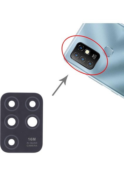 Infinix Hote 10 Arka Kamera Camı Lens Yapışkanlı