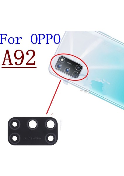 Oppo A92 Arka Kamera Camı Lens Yapışkanlı