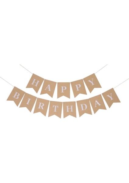 Happy Birthday Kraft Banner Doğum Günü Parti Süsü fiyatları