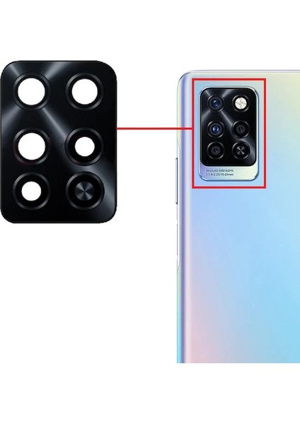 Infinix Hote 10 Pro Arka Kamera Camı Lens Yapışkanlı