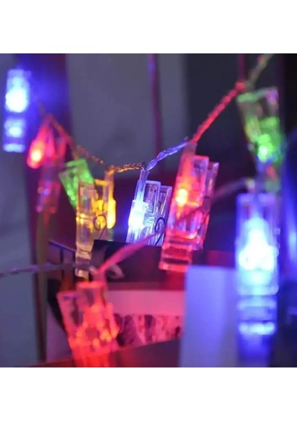 Renkli Işıklı Mandallı Fotoğraf Albümü 10 Lu - Rgb fiyatları